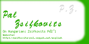 pal zsifkovits business card